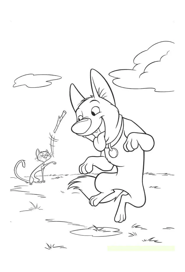 Coloriage de Volt à imprimer (Volt, star malgré lui)