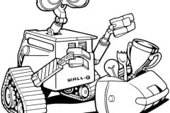 Coloriages Wall-E faciles pour enfants