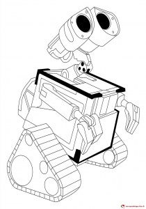 Coloriage de Wall E pour enfants