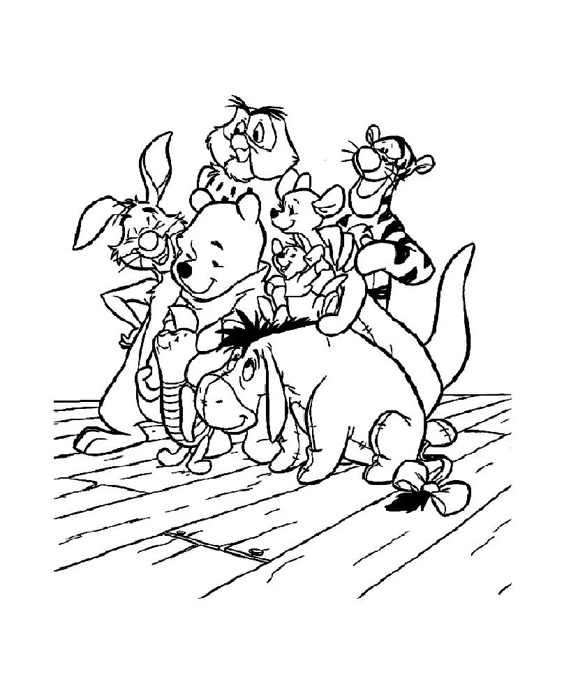 Coloriage de Winnie l'ourson gratuit à colorier (Winnie l’ourson et ses amis)