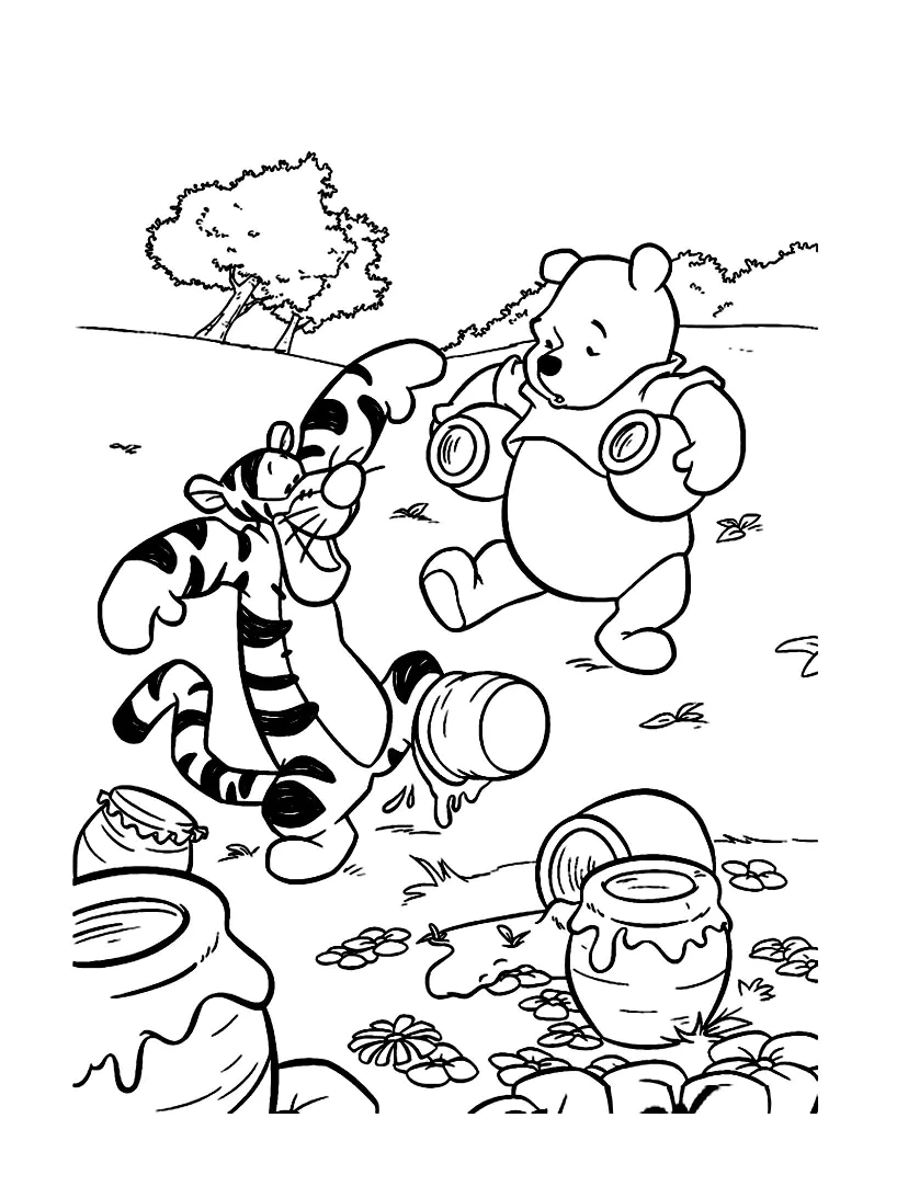 Coloriage de Winnie l'ourson gratuit à colorier (Winnie l’ourson et ses amis)