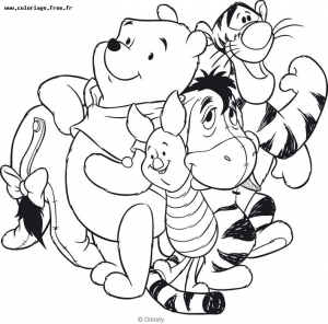 Coloriage de Winnie l'ourson à telecharger gratuitement