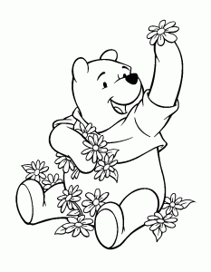 Coloriage de Winnie l'ourson à imprimer gratuitement