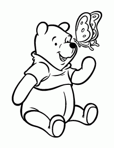 Coloriage de Winnie l'ourson à telecharger gratuitement