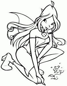 Coloriage de Winx à colorier pour enfants