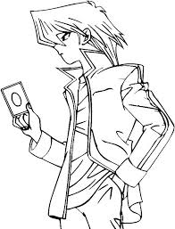 Coloriage d'un personnage de la série Yu Gi Oh