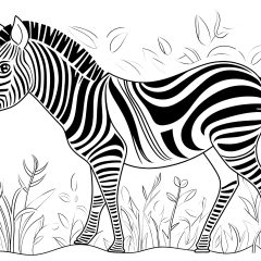 Coloriages de Zèbres à imprimer pour enfants