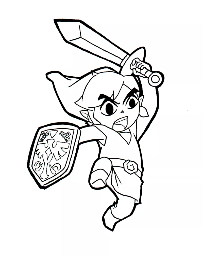 Coloriage de Zelda à télécharger