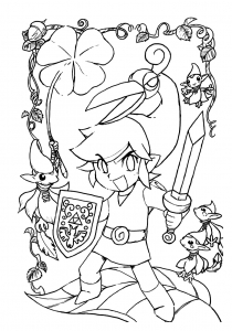 Coloriage de Zelda pour enfants