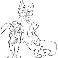 Coloriages de Zootopie à imprimer pour enfants
