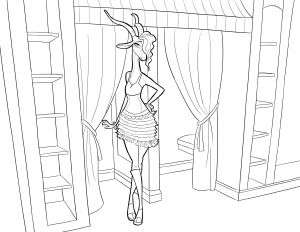 Coloriage zootopie gazelle shakira