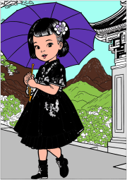 匿名 根据《Petite chinoise à l'ombrelle》创作