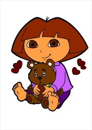 匿名 根据《Dora et son nounours》创作