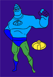 Werk von Alexandre Luis nach Image de Les Indestructibles (Pixar) à imprimer et colorier
