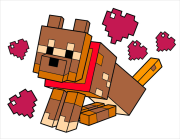 Coloriage de Minecraft gratuit à colorier をぬった 匿名 さんの作品