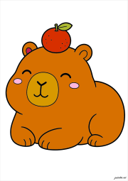 Creation by Anonymous from Petit capybara avec une pomme