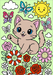 Werk von Anonym nach Chaton Joyeux dans le Jardin Magique