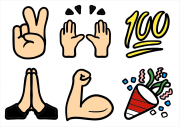 Divers emojis sur le thème du succès をぬった 匿名 さんの作品