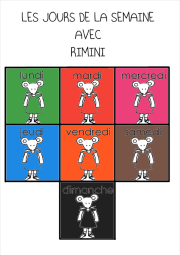 Creation by Jean-François from Dessin des Jours de la semaine gratuit à imprimer et colorier