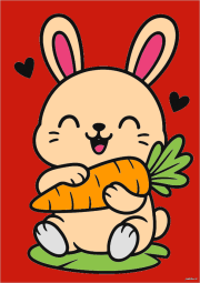Werk von Anonym nach Petit lapin et sa carotte