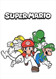 Mario avec Luigi, Wario et Yoshi をぬった Jean-François さんの作品