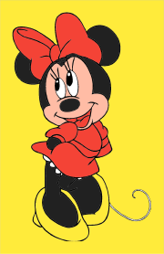Joli coloriage simple de Minnie をぬった Jean-François さんの作品
