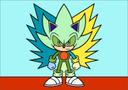 Werk von Pierre nach Sonic entouré d'un halo éclairant
