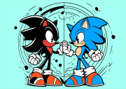 Werk von Anonym nach Sonic prêt à affronter son alter ego maléfique