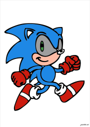 Simple dessin de Sonic をぬった Jean-François さんの作品
