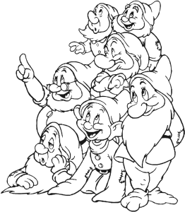 Coloriages à imprimer : Sept Nains