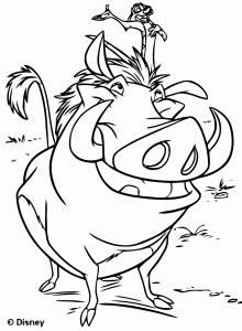 Coloriages à imprimer : Timon