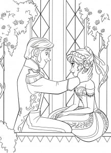 简单有趣的 冰雪奇縁 儿童着色页 (儿童着色 : Images tagged "安娜")