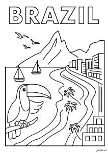 巴西热带风情之旅 (儿童着色 : 国家)
