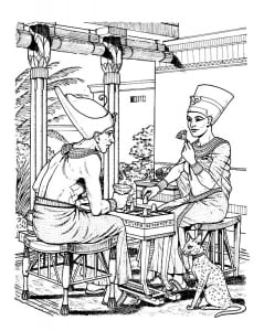 免费的 埃及 儿童着色页下载 (儿童着色 : 埃及)