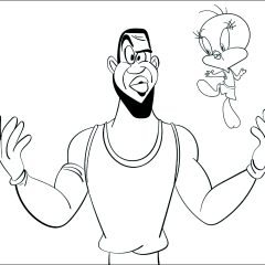 供儿童打印的彩页 : 太空大灌篮