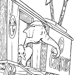 供儿童打印的彩页 : 小飞象