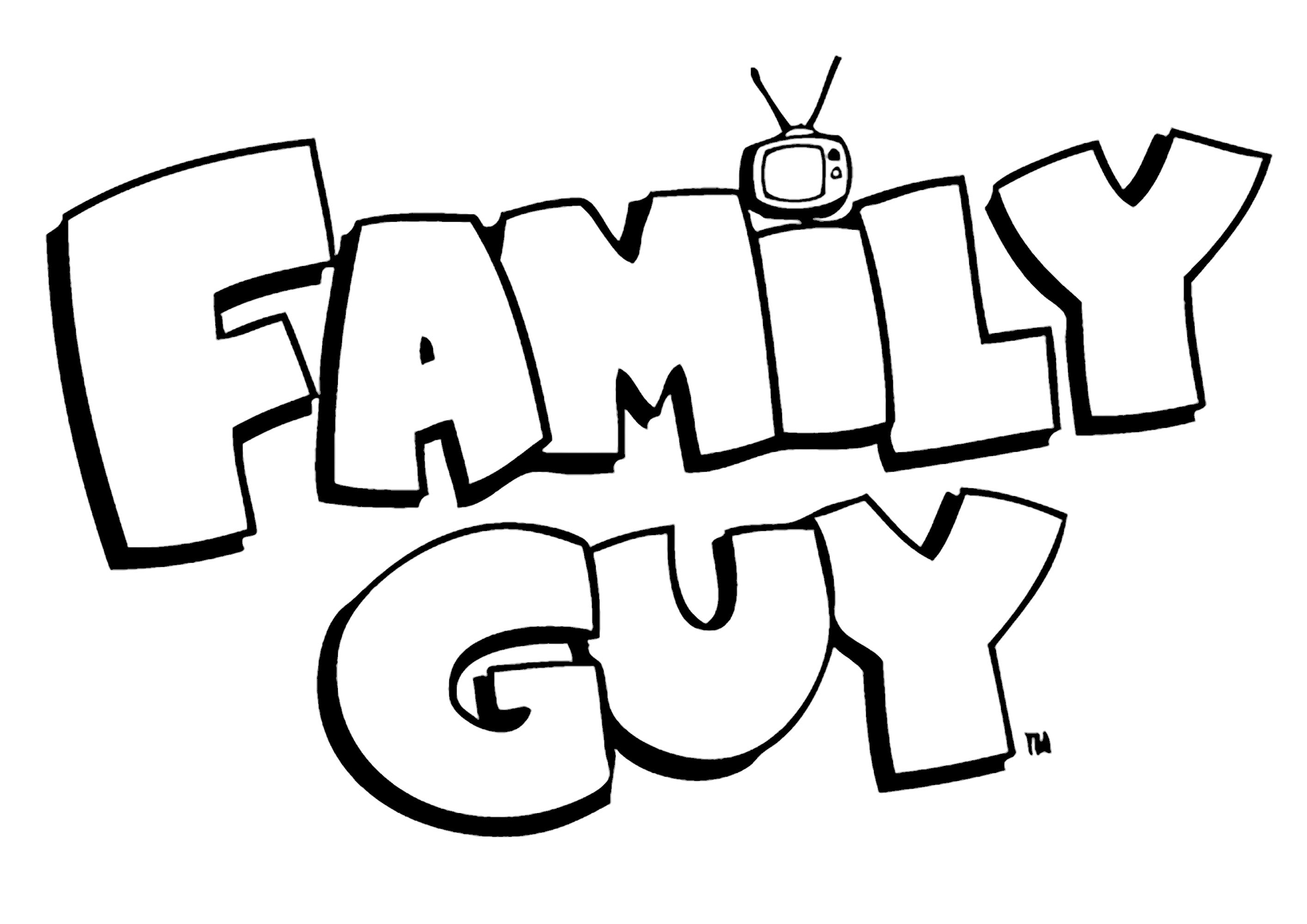 免费的恶搞之家着色页，适合小朋友打印- 儿童着色页: 恶搞之家, image size:2828x2000