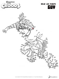 有趣的 疯狂原始人 着色页，儿童可打印 (儿童着色 : 疯狂原始人)
