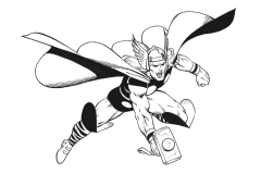 供儿童打印的彩页 : 雷神