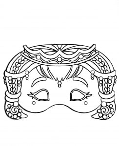 装饰用狂欢节面具 (儿童着色 : 面具)