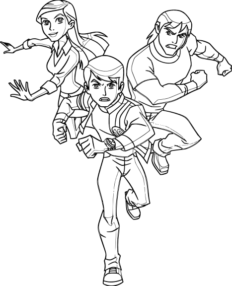 免费打印的Ben 10填色图 (供儿童打印的彩页 :)