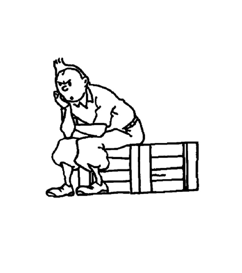 丁丁着色页下载 (丁丁历险记)