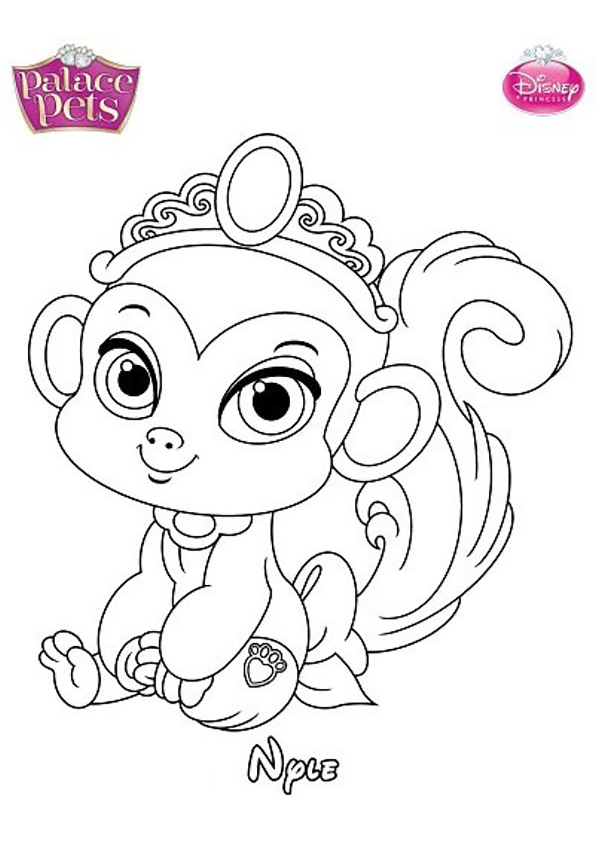 奈尔 (供儿童打印的彩页 : 宫廷宠物)