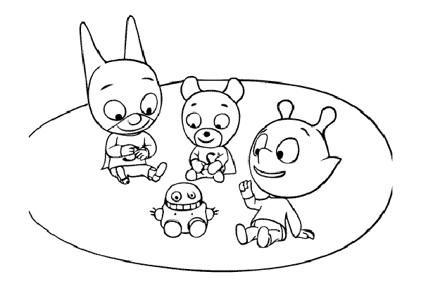 萨姆萨姆免费打印填色图画 (供儿童打印的彩页 : 小超人山姆)