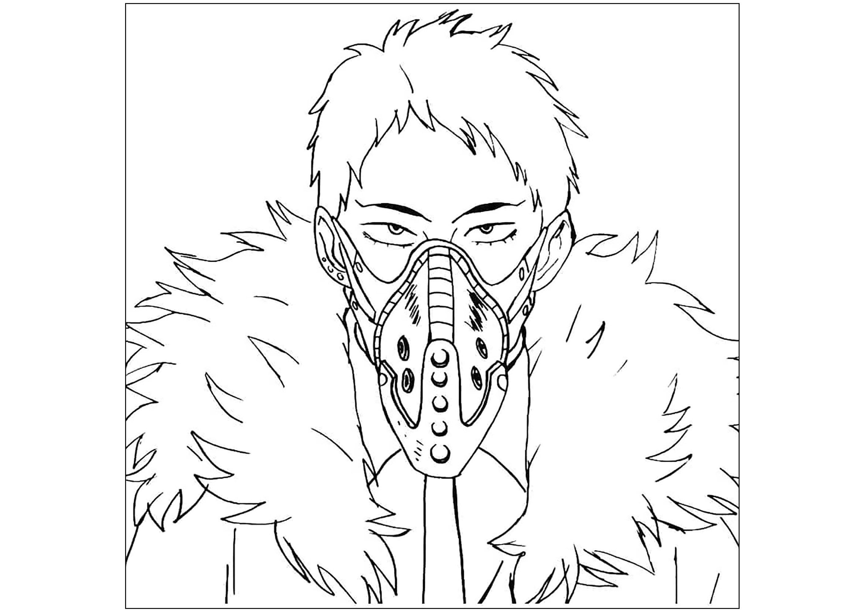 适合小朋友的我的英雄学院涂色页 (供儿童打印的彩页 : 我的英雄学院)