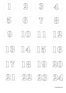 供儿童打印的彩页 : 数字