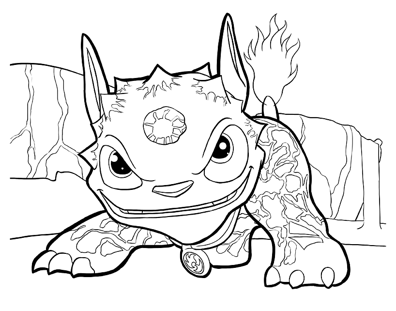 儿童可涂色的Skylanders涂色画 (供儿童打印的彩页 : 斯凯兰德)