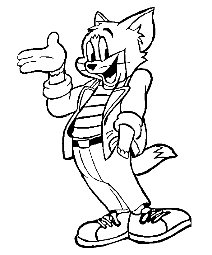 汤姆和杰瑞儿童填色画 (供儿童打印的彩页 : 猫和老鼠)