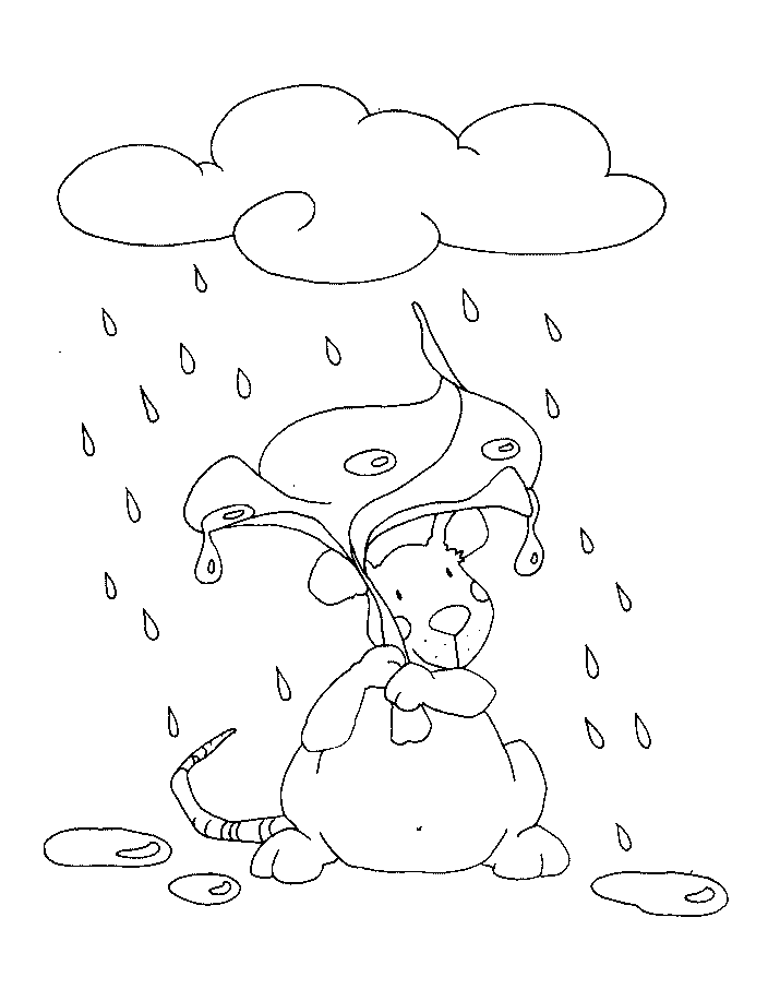 儿童涂色老鼠填色画 (供儿童打印的彩页 : 老鼠)