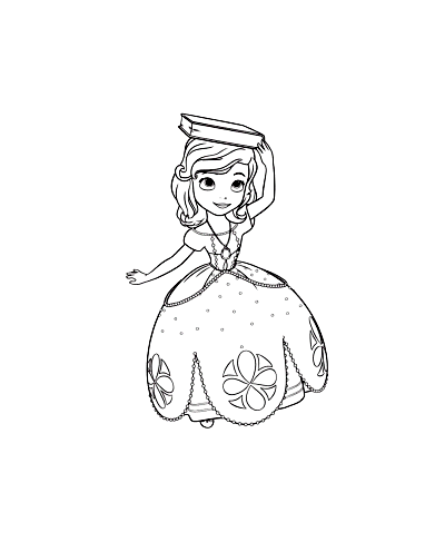 索菲亚公主（迪士尼）涂色画下载 (供儿童打印的彩页 : 苏菲亚公主)